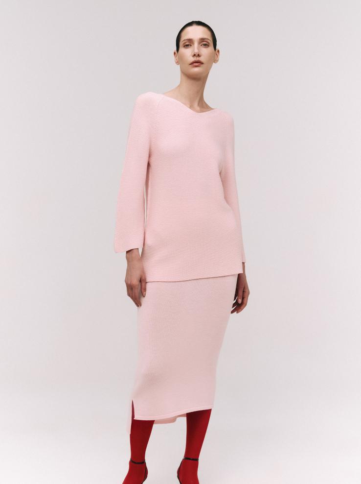 Premium top and skirt set "Flamingo"
