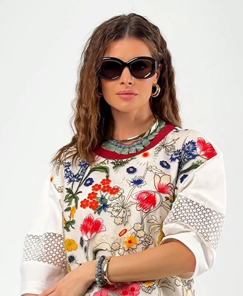 Meadow harmony embroidered blouse
