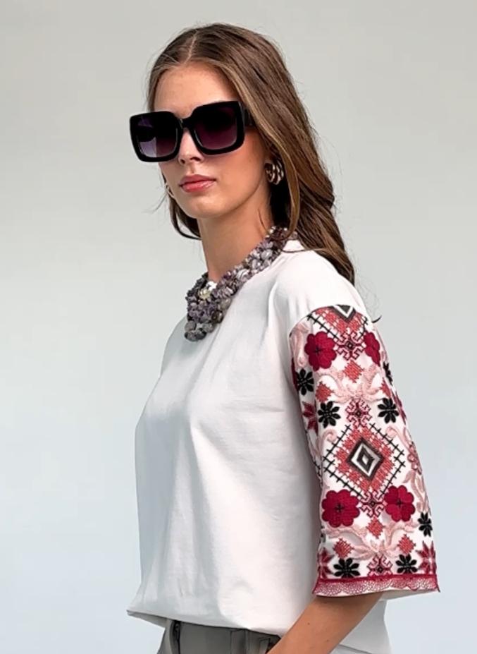 Heritage charm embroidered blouse