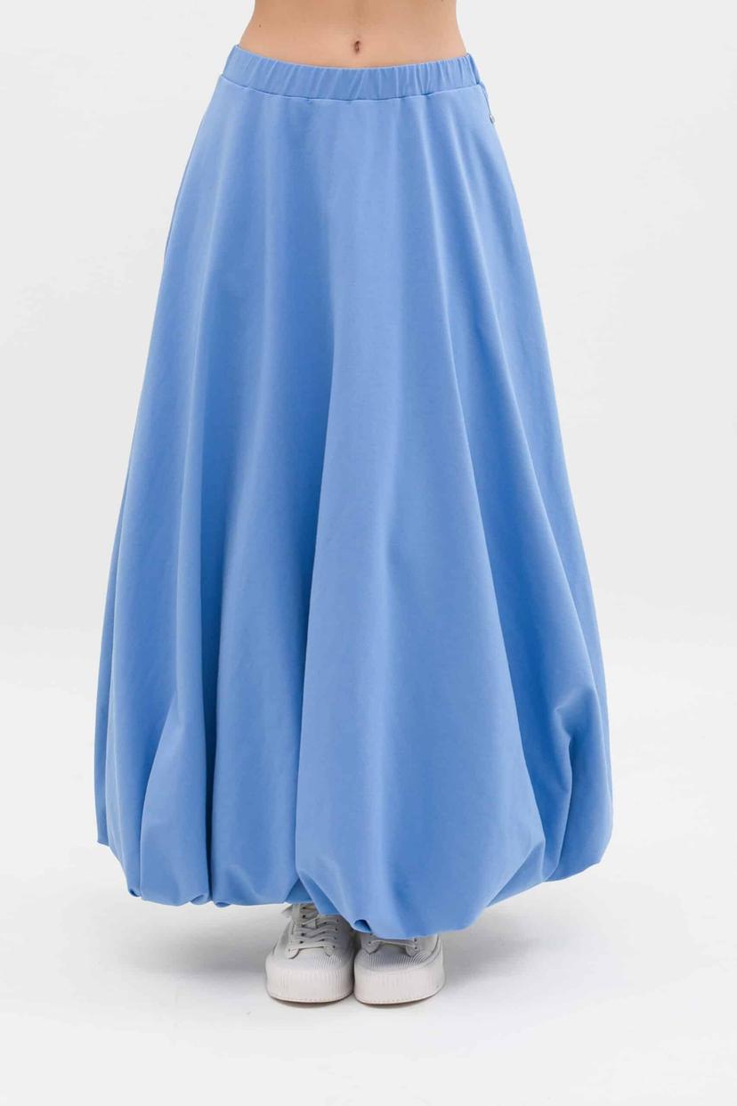Balloon maxi knit skirt