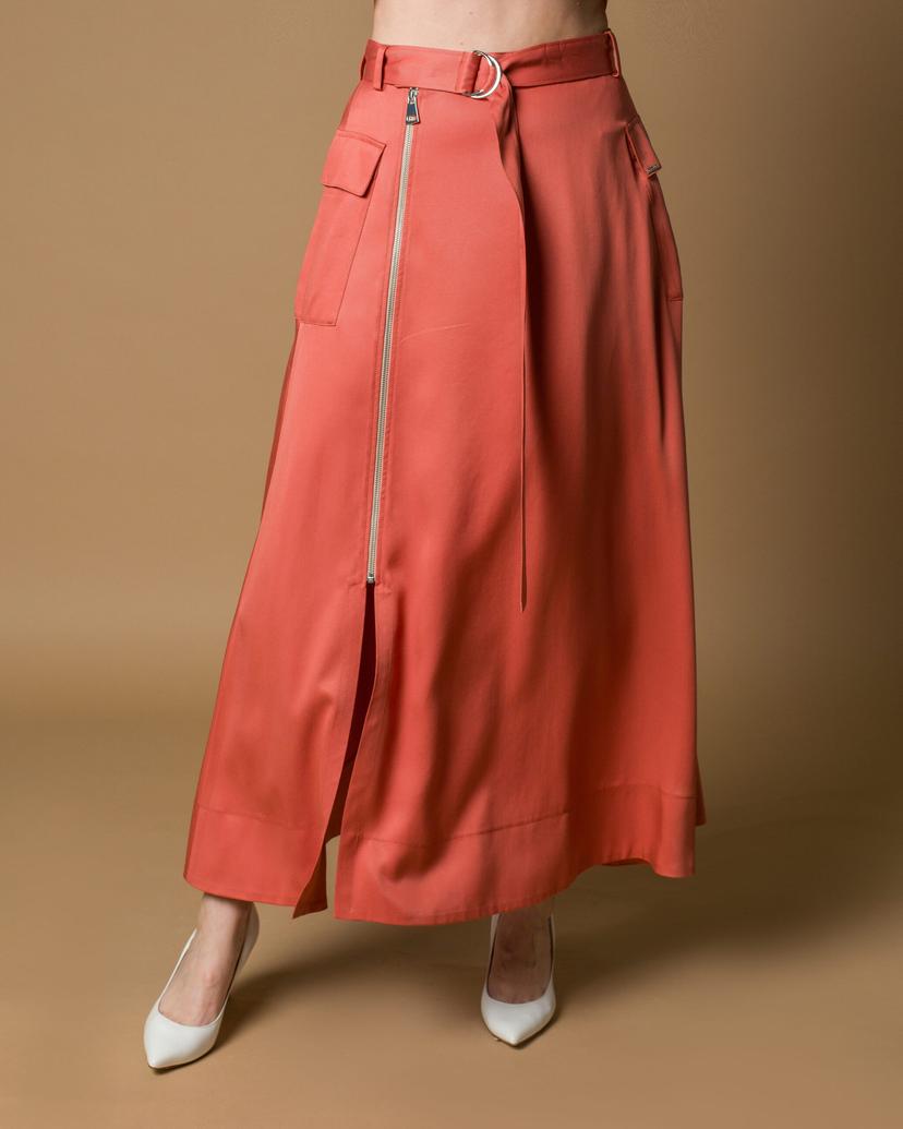 Tencel A-line maxi skirt – soft structure & urban edge