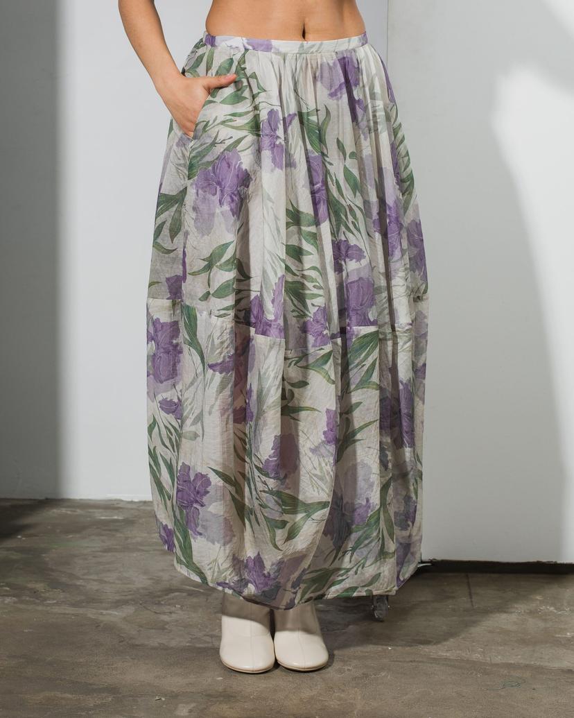  Cocoon silhouette maxi skirt 