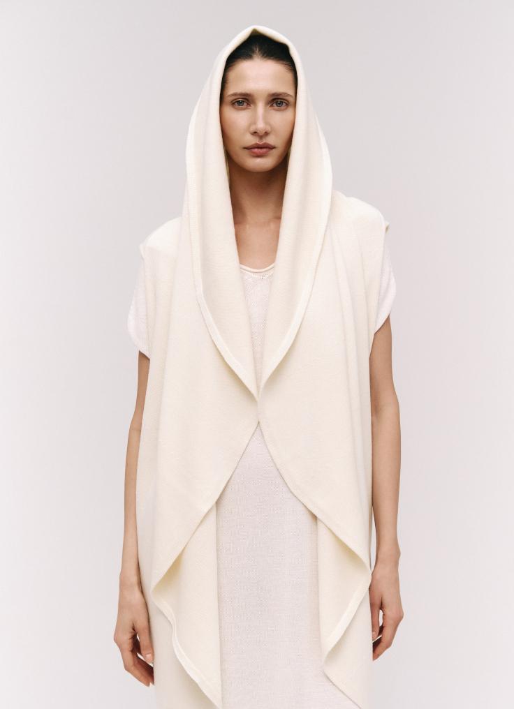 Premium Summer vest-mantle with collar-hood 