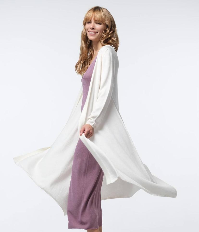 Lightweight white cardigan – summer knitwear