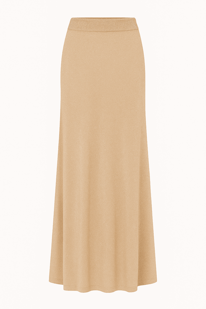 Maxi “Platinum Glow” skirt