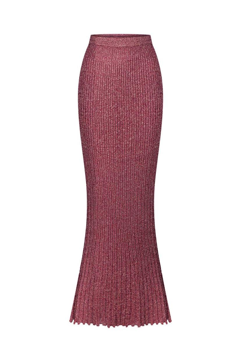  Pleated skirt with shimmer effect 